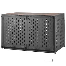 Dog Crate Furniture, 48 Inch Heavy Duty Dog Kennel Furniture Indoor for Large Dogs, Sturdy Steel Decorative Pet Cage House End Table with 3 Doors