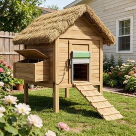 Automatic chicken coop door , equipped with remote control light sensor and outdoor chicken coop timer