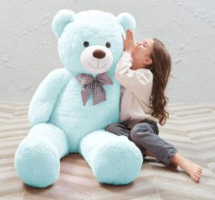 Giant Teddy Bear 4 Feet, 47inch Big Teddy Bear Stuffed Animal Plush for Girlfriend, Boyfriend, Light Blue