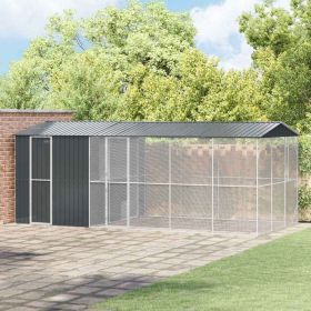 Bird Cage with Storage Anthracite 253.94 x 122.05 x 97.24 in