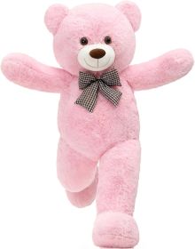 Pink Giant Teddy Bear 4 Feet, Lovely 47inch Classic Stuffed Animals Plush, Daughter Girlfriend Birthday Gift for Lover, Party Favor