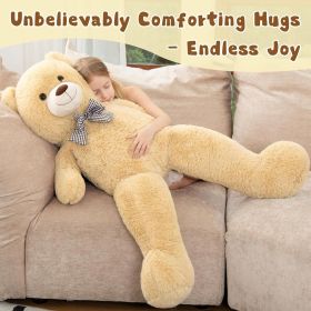Giant Teddy Bear 4 Feet, Cute Big Teddy Bear Plush 47inch Stuffed Animal, Classic Girlfriend Boyfriend Gift Birthday Baby Shower Decorations, Bro