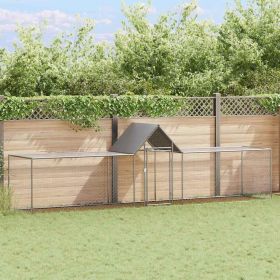 Chicken Coop 16.4'x3.3'x4.9'Galvanized Steel