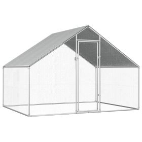 Outdoor Chicken Cage 9'x6.6'x6.3'Galvanized Steel