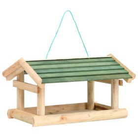 Bird Feeder Solid Wood 13.8"x11.6"x8.3