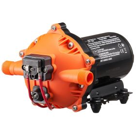 12V Diaphragm Pump, 5 GPM (18.93 L/min), 5-Chamber 12V DC Water Pump with Automatic Pressure Switch 40-100 PSI Adjustable, 1/2'' MNPT Port