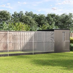 Aviary with Extension Silver 277.2"x119.3"x85" Steel