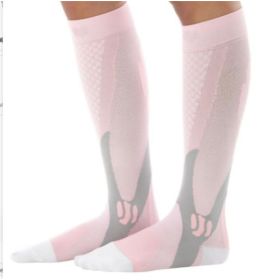 Compression Socks For Men&Women Best Graduated Athletic Fit For Running Flight Travel Boost Stamina Circulation&Recovery Socks (Option: Pink 3PC-S M)