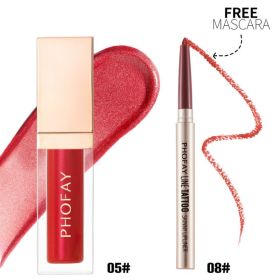 PHOFAY Lipliner And Ultra-Glossy Lip Gloss (Option: 05 08Set)