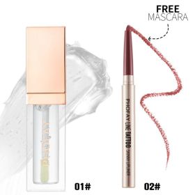 PHOFAY Lipliner And Ultra-Glossy Lip Gloss (Option: 01 02Set)