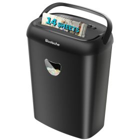 Paper Shredder, 14-Sheet Cross-Cut, 6.6 Gallon Wastebasket, P-4 Security Level, 3 Modes Design - Jam-Proof Heavy-Duty Shredder For Home And Offic (Option: Black)