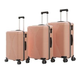 Non-TSA Customs Lock 3-in-1 PP Trolley Case, 20in, 24in, 28in PP Rose Gold (Option: defaulttitle)