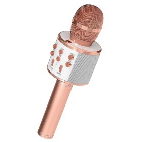 5 Core Microphone Wireless Karaoke Mic With Speaker 3 In 1 Portable Bluetooth Microfono Inalambrico (Option: Copper)