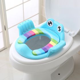 Baby Children Toilet Seat Toilet (Option: Blue)