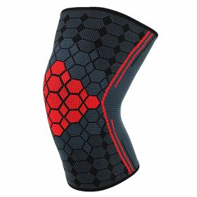Double Strap Compression Knee Pads For Basketball Cycling (Option: Red without straps-M)