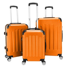 3-in-1 ABS Trolley Case 20 Inches, 24 Inches, 28 Inches Orange (Option: Orange)
