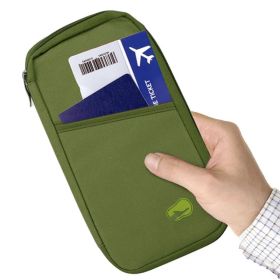 Travel Passport Wallet 12Cells Ticket ID Credit Card Holder Water Repellent Documents Phone Organizer (Option: LimonGreen)