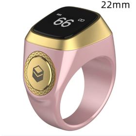 World's First Muslim Smart Ring With Tasbih Beads Function (Option: 22mm Pink-USB)