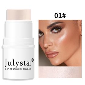 Lazy People's High Gloss Face Repairing And Sun Drying Rouge Pearl Powder Blusher Cream Powder Blusher Stick Monochrome Matte Powder Blusher (Option: 01)