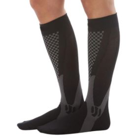 Compression Socks For Men&Women Best Graduated Athletic Fit For Running Flight Travel Boost Stamina Circulation&Recovery Socks (Option: Black 3PC-S M)