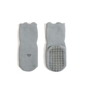 Combed Cotton Socks For Boys And Girls (Option: Blue cat-S)