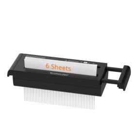 Small Paper Shredder For Home, 6 Sheet Strip Cut Paper Shredder Without Basket,Portable Shredder Extendable Arm Design With Overheat Protection F (Option: defaulttitle)