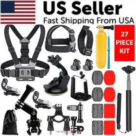 Accessories Kit Mount For Hero 11 10 9 8 7 6 Session SJCAM Xiaomi Yi EKEN (Option: Black AccessoriesYellow Flo)