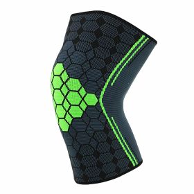 Double Strap Compression Knee Pads For Basketball Cycling (Option: Green without straps-S)