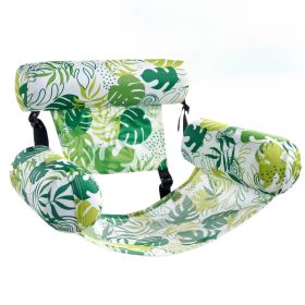 Inflatable Floating Hammock Water Floating Chair Pool Party Floating Chair (Option: Light Green Leaves-76X35X60 cm)