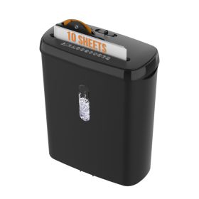 10 Strip Paper Shredder, P-2 Security Level, Equipped With A 3.17-gallon Paper Basket, CD And Credit Card Shredder, Durable And Fast Anti Paper J (Option: Black)