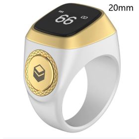 World's First Muslim Smart Ring With Tasbih Beads Function (Option: 20mm White-USB)