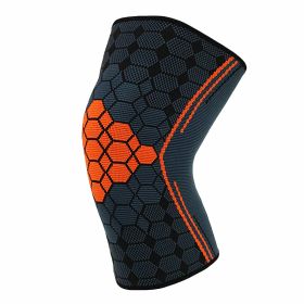 Double Strap Compression Knee Pads For Basketball Cycling (Option: Orange without straps-S)
