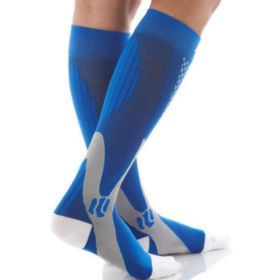 Compression Socks For Men&Women Best Graduated Athletic Fit For Running Flight Travel Boost Stamina Circulation&Recovery Socks (Option: Blue 6PC-S M)