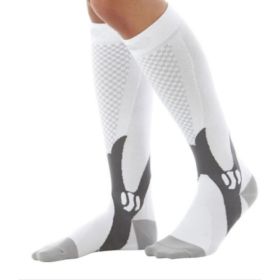 Compression Socks For Men&Women Best Graduated Athletic Fit For Running Flight Travel Boost Stamina Circulation&Recovery Socks (Option: White 6PC-S M)
