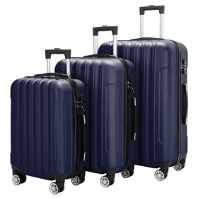 Vertical 3-in-1 Spinner Wheel With Handle Trolley Case 20in 24in 28in ABS Aluminum Alloy Trolley Classic Color - Navy Blue (Option: Navy blue)