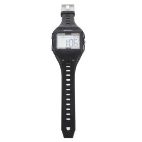 Men Sport Watch Waterproof Large Screen Portable Chronograph Watch For Outdoor Climbing Camping Black (Option: Default)