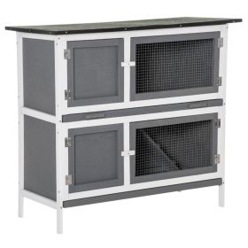 Pet cage /Wood Rabbit Hutch ( Amazon Shipping)(Prohibited by WalMart) (Color: as picture)