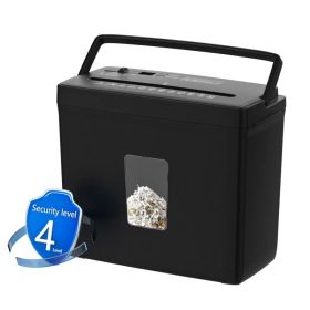 Paper Shredder For Home Use,5 Sheets Small Crosscut Paper Shredder,P-4 Security Level With 2.38-Gallon Basket, 4-Mode Design-Durable & Fast And J (Option: Black)