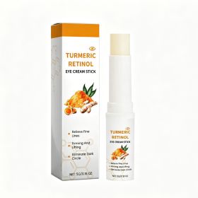 Turmeric Retinol Eye Cream Stick, Firming Brightening Under Eye Stick For Dark Circles Puffiness Fine Lines (Option: 1box)