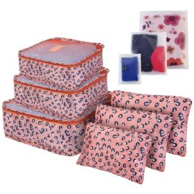 9Pcs Set Clothes Storage Bags Water-Resistant Travel Luggage Organizer Clothing Packing Cubes For Blouse Hosiery Stocking Underwear (Option: Leopard-1Set9Pcs)