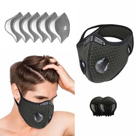 Reusable Half Face Cover Mask Respirator Anti Pollution Facepiece Sports Masks (Option: 1set)