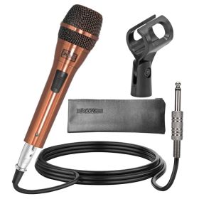 5Core XLR Microphone Dynamic Mic Karaoke Singing Studio Microfono Handheld Mics (Option: Copper)